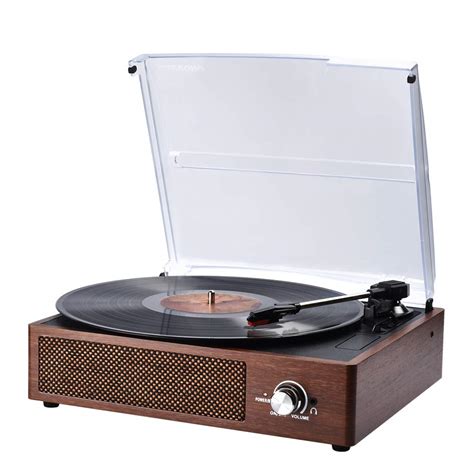 Buy Record Player, SKEVONO Portable 3 Speed Vinyl Turntable, Bluetooth ...