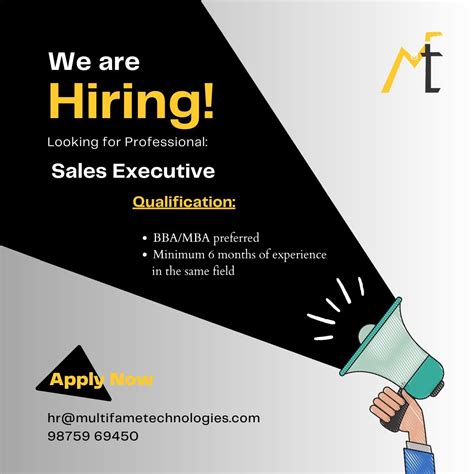 Hiring Sales Executive | Job poster, We are hiring, Hiring poster