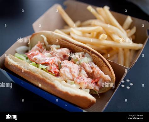 A McDonald's McLobster sandwich (McDonald's Lobster Roll Stock Photo ...