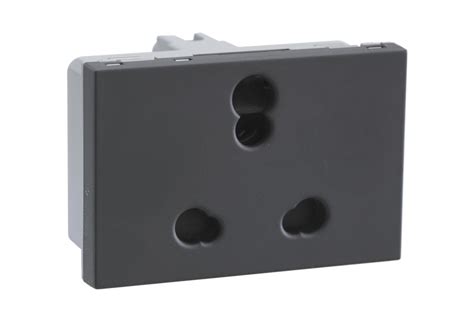6/16A-Socket-3 Module-Chic Grey