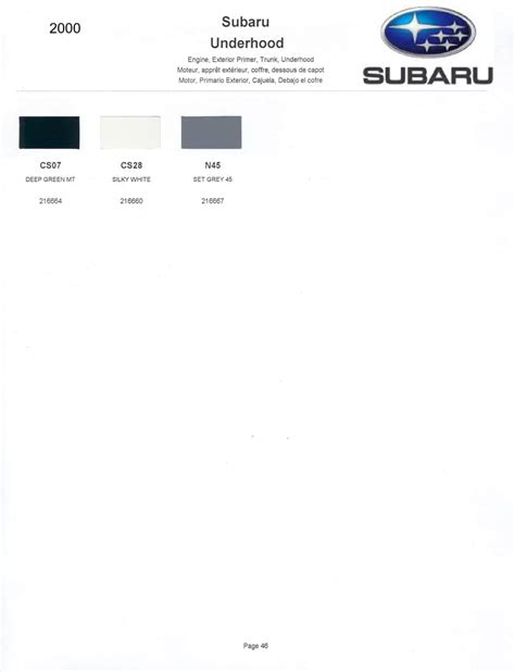 Image result for Subaru Color Code