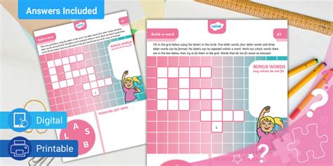 Build-a-word puzzle #3 - Kids Puzzles (teacher made)