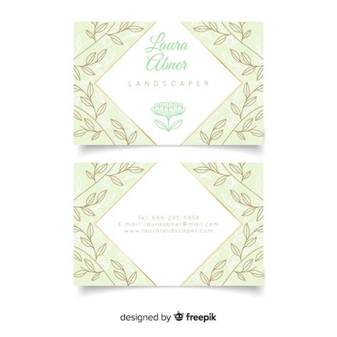 Floral business card template | Free Vector