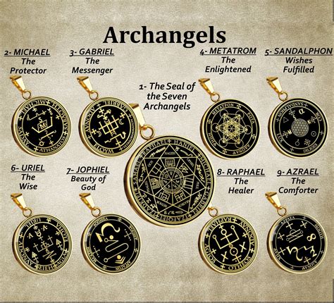 7 Archangels Sigil Necklace Archangel Pendant Angel Seal Jewelry ...