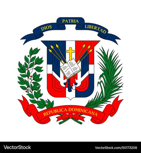 Coat of arms dominican republic Royalty Free Vector Image