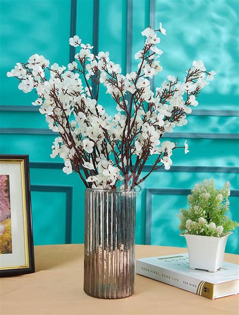 Buy BS AMOR Artificial Flower Vase - Fake Babys Breath Flowers ...