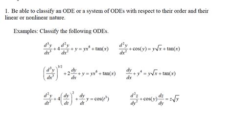 Image result for Linear ODEs Examples