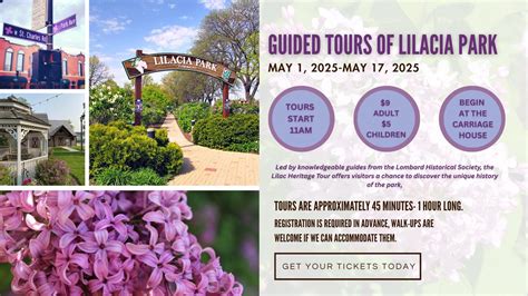 Lilac Time: Guided Tours of Lilacia Park, 23 W Maple St, Lombard, IL ...
