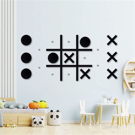 Buy Magnetic Tic Tac Toe Wall- Game, Hallway Decor,Playroom Decor，Game ...