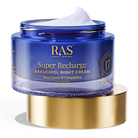 Ras Luxury Oils Super Recharge Night Cream with Bakuchiol (Natural ...