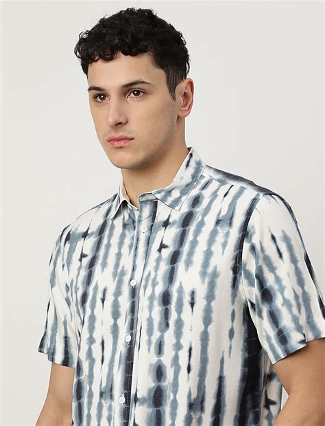 Buy Pure Viscose Tie & Dye Spread Collar Shirt at Marks & Spencer