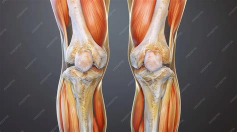Diagram showing the knee bones and muscles | Premium AI-generated image