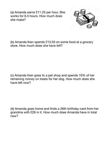 Basic Math Practice Word Problems 的图像结果