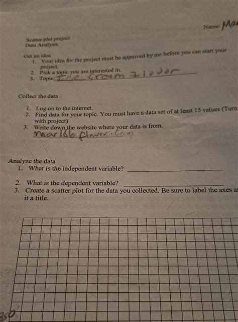 Image result for Scatter Plot Project Examples