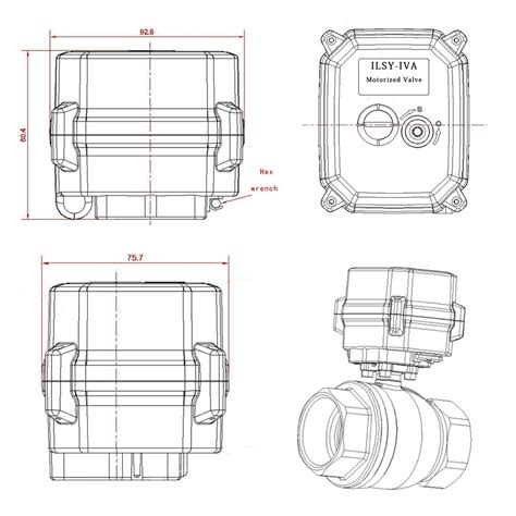 Buy 12VDC Electric Ball Valve Actuator,Motorized Valve Controller ...