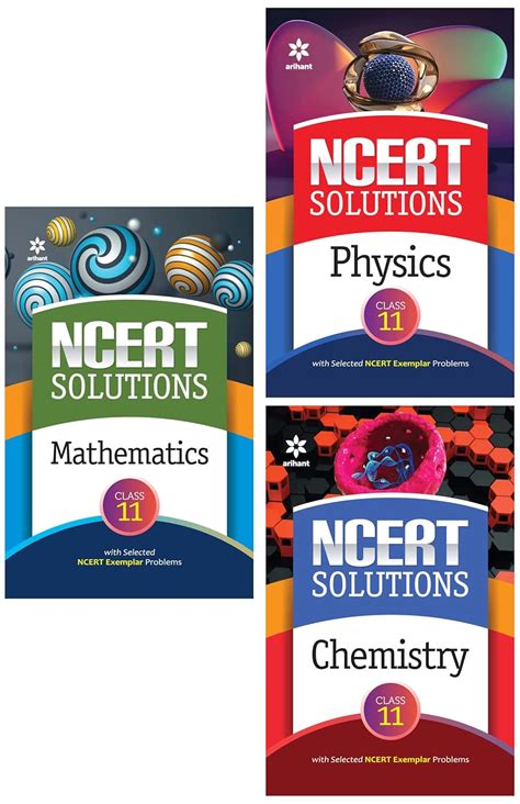 NCERT Solutions Physics, Chemistry, Mathematics Class 11th (Set of 3 ...