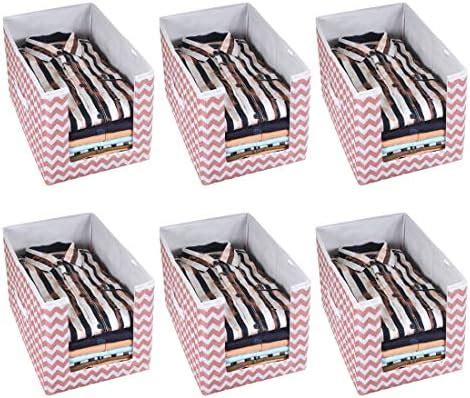 PrettyKrafts 6 Pcs Non Woven Large Capacity Shirt Stacker / Foldable ...