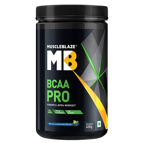 MuscleBlaze BCAA Pro, Powerful Intra Workout, with 7g Vegan BCAAs, 1057 ...