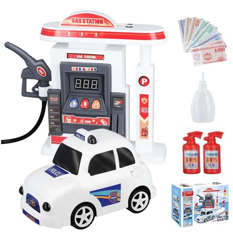VikriDA Battery-Operated Mini Gas Station Playset | DIY Simulation ...