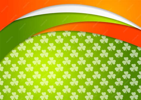 Premium Vector | St patrick day background with irish flag colors