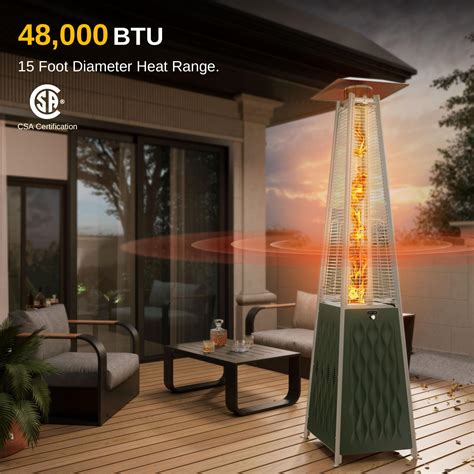 Snapklik.com : EAST OAK Pyramid Patio Heater, 48,000 BTU Outdoor Patio ...