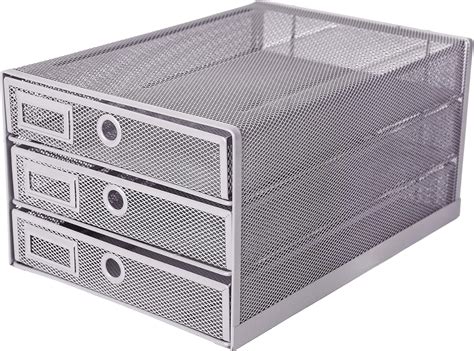 Buy Exerz Paper Sorter 3 Drawer Wire Mesh A4 Desk Multifunctional Desk ...