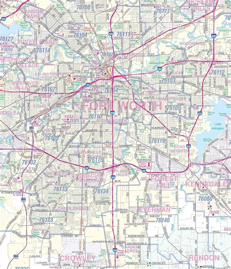 TexasMapStore Texas Map Store Dallas & Fort Worth Regional Area India ...