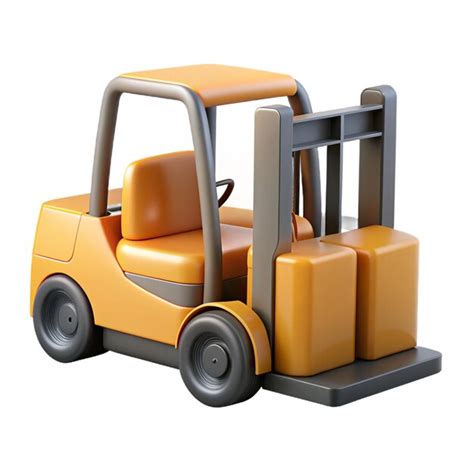 Cartoon forklift isolated on white background | Premium AI-generated image