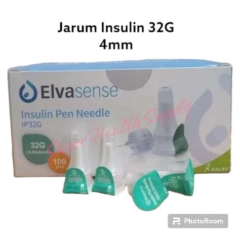 Promo Jarum Insulin 4mm 32G Elvasense Jarum Insulin Pen Needle 32G ...