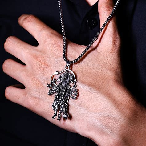 Silver Plated Panchmukhi Hanuman Ji Pendant - Abhimantrit – Dhwani Shop