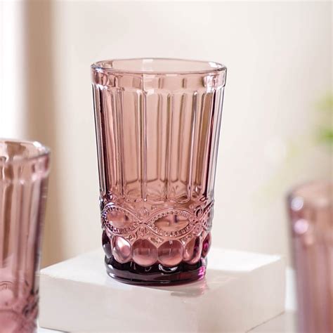 Purple Double Wall Drinking Glass Set of 4