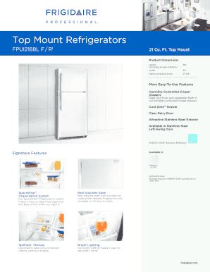 Fillable Online Top Mount Refrigerators Fax Email Print - pdfFiller