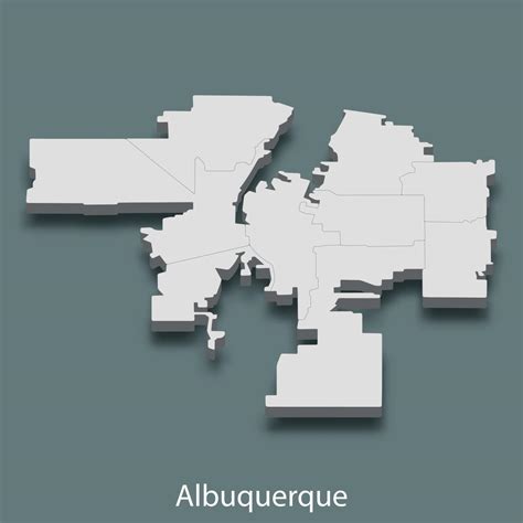 3d isometric map of Albuquerque is a city of United States 11305457 ...