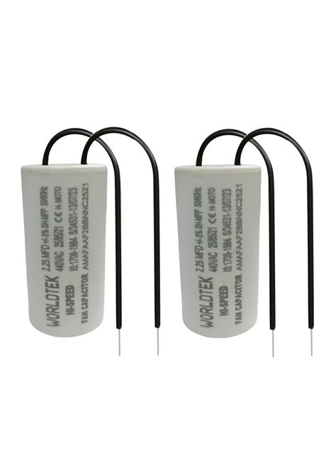 WORLDTEK CAPACITOR 2.25 MFD FOR CEILING FAN (PACK OF2) : Amazon.in ...