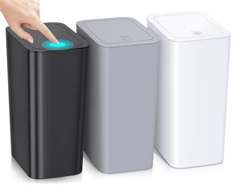 SUNCOAST HARDWARE, LLC 3 Pack Bathroom Small Trash Can With Lid,10L / 2 ...