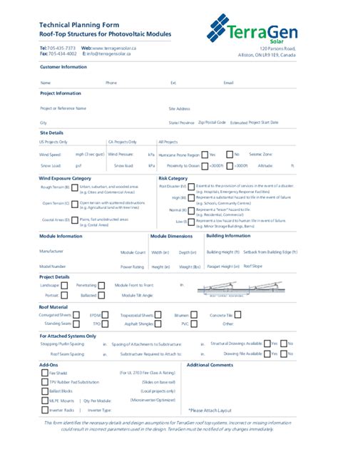 Fillable Online TerraGen Solar: Commercial Solar Racking Solutions Fax ...