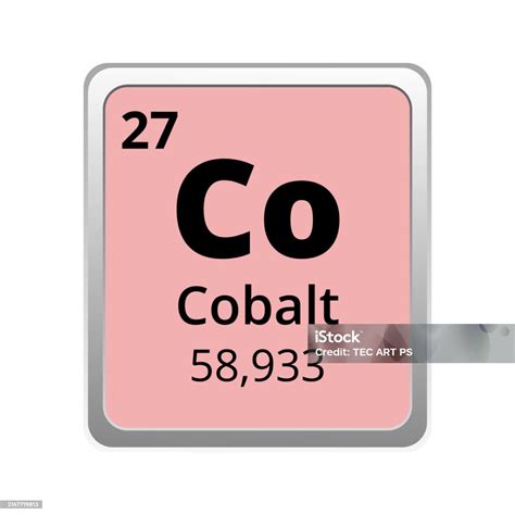 Periodic Table Element Cobalt Stock Illustration - Download Image Now ...