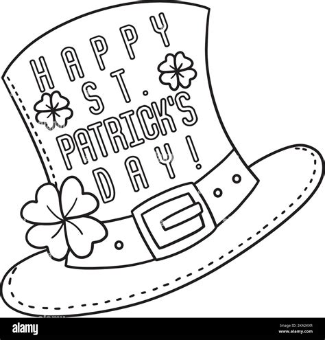 Happy Saint Patricks Day Leprechaun Hat Isolated Stock Vector Image ...