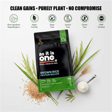 AS-IT-IS Brown Rice Protein 80% - Vegan Protein Source Designed as Mea ...