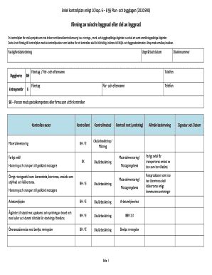 Kontrollplan - Fill and Sign Printable Template Online