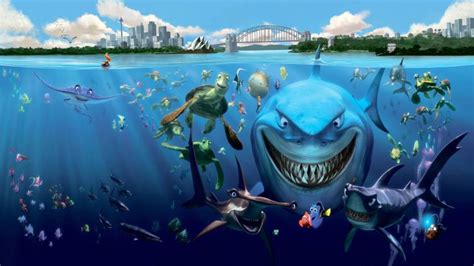 Athah 220 GSM Paper WALL POSTER 13*19 Inches Finding Nemo Bruce Shark ...