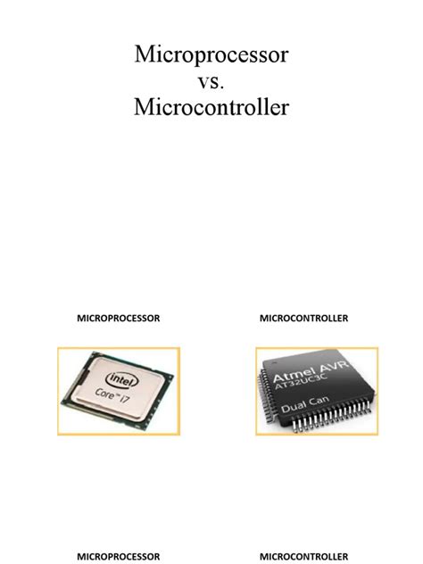 CSC - 213 - Microprocessor VS Microcontroller | PDF