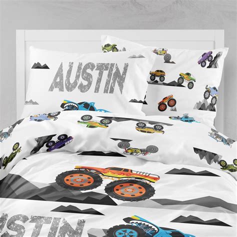 Monster Truck Bedding, Monster Truck Sheet Set, Monster Truck Duvet ...