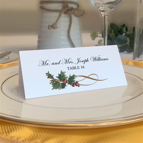 Free printable place cards christmas dinner, Download Free printable ...