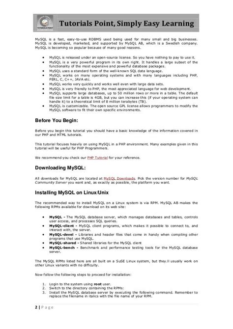 MySQL Tutorial 2 的图像结果