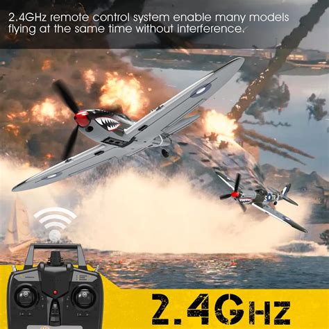 Buy Top Race 4 Channel Remote Control Airplane Spitfire Shark Mouth TR ...