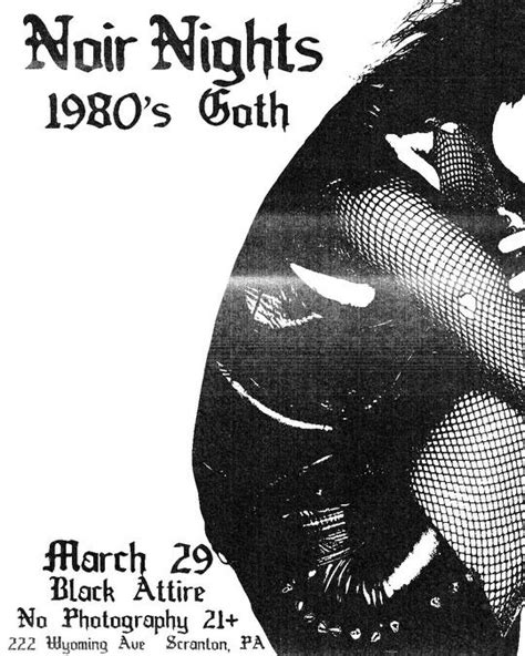 Noir Nights: 1980s Goth, 222 Wyoming Ave, Scranton, PA, United States ...