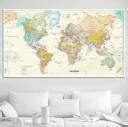 World Map(50" * 32 ") (Classic Edition World Wall Map)/Large WORLD MAP ...