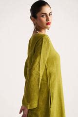 Olive Green Linen Co-ord Set - Ganga Fashions