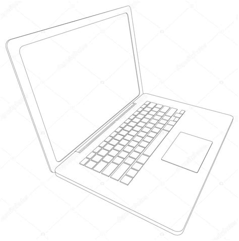 Generic Laptop Computer Drawing 的图像结果